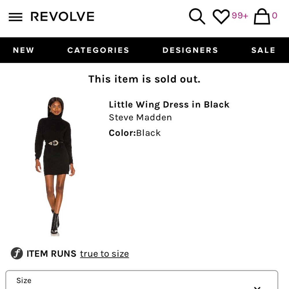 Black sweater dress
